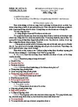 Đề khảo sát đầu năm Tiếng việt lớp 4 - Năm học 2016-2017 - Trường Tiểu học Tả Van